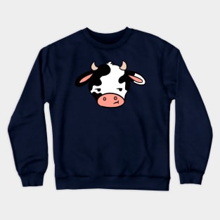 A funny cartoon moody cow Crewneck Sweatshirt